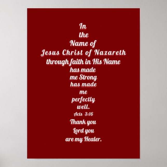 In the Name of Jesus ...Strong... Poster (Vorne)