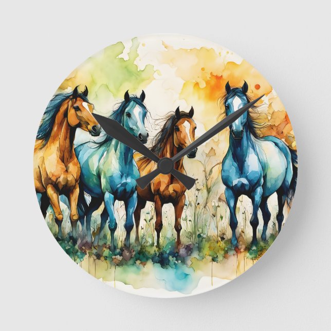 In the Pasture Runde Wanduhr (Vorderseite)