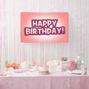"In the Pink" - wieder verwendbares Glücksbringer Banner