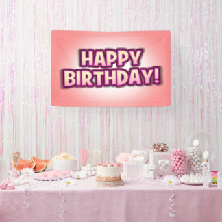 "In the Pink" - wieder verwendbares Glücksbringer  Banner