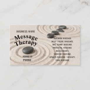 In the Sand Message Therapy Business Card Visitenkarte