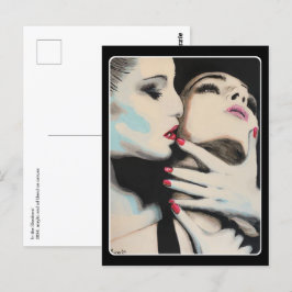 "In the Shadows" Gemälde auf einem Postkarte