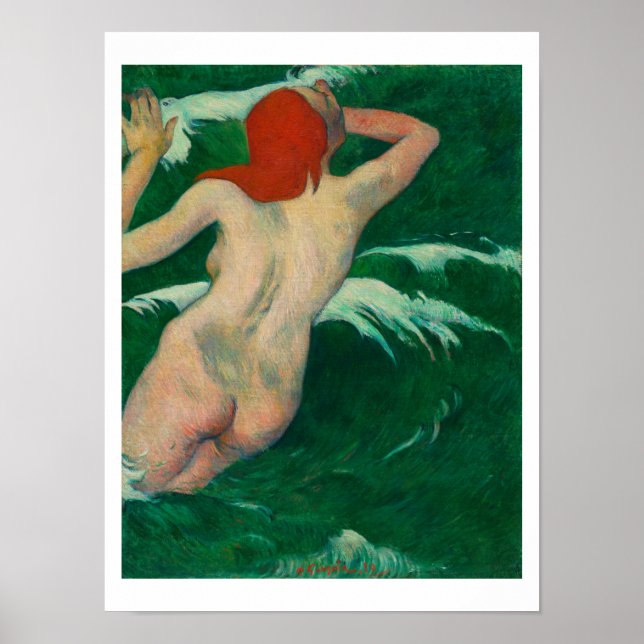 "IN THE WAVES" 1889 PAUL GAUGUIN POSTER (Vorne)