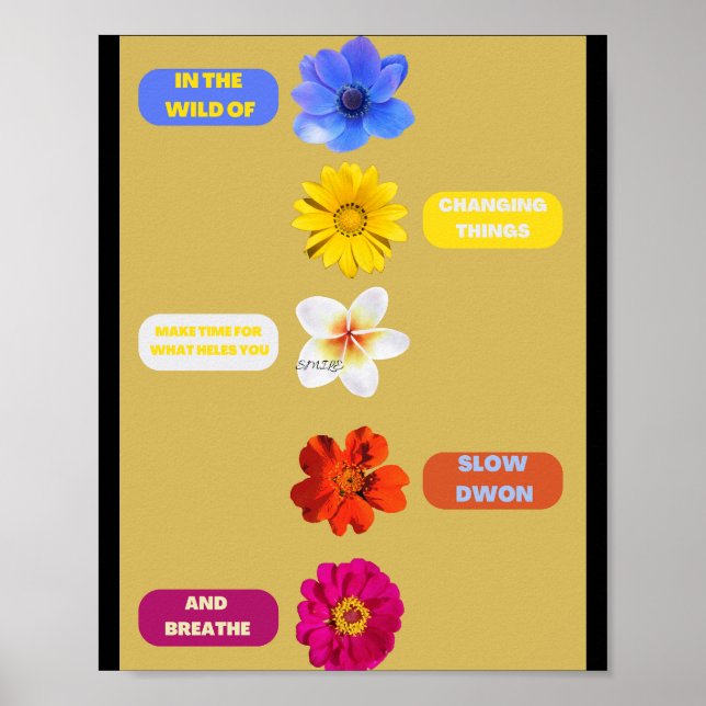 In the wild of changing things. BY SMILE Poster (Vorne)