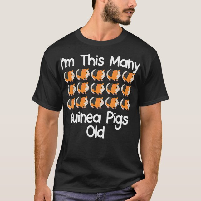 In This many Guinea Schweine Alt 15 Jahre alt T-Shirt (Vorderseite)