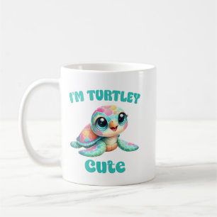 In total süße lustige Schildkrötenkunst Kaffeetasse