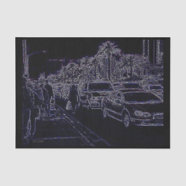 In Traffic Black Tissue Paper Seidenpapier (Vorderseite)