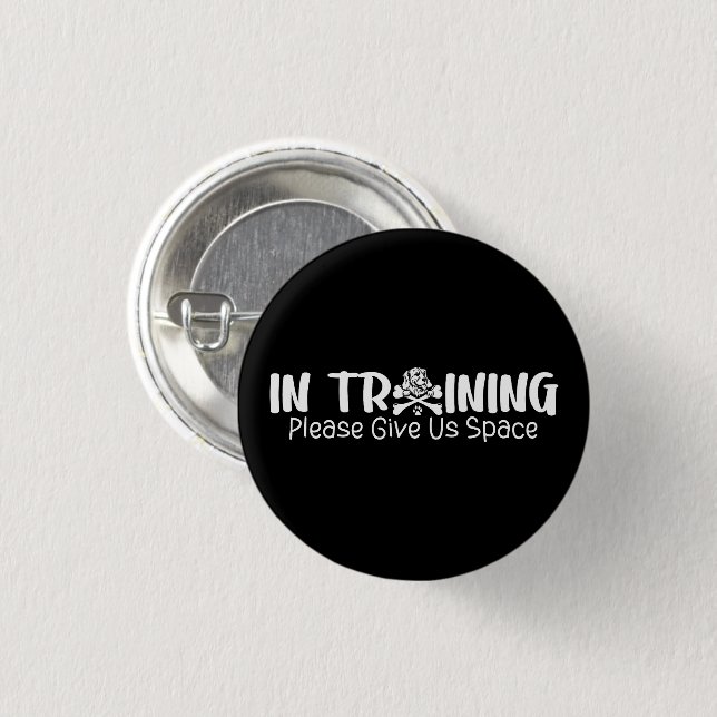 In Training Please Give Us Space For Dog Trainers Button (Vorne & Hinten)