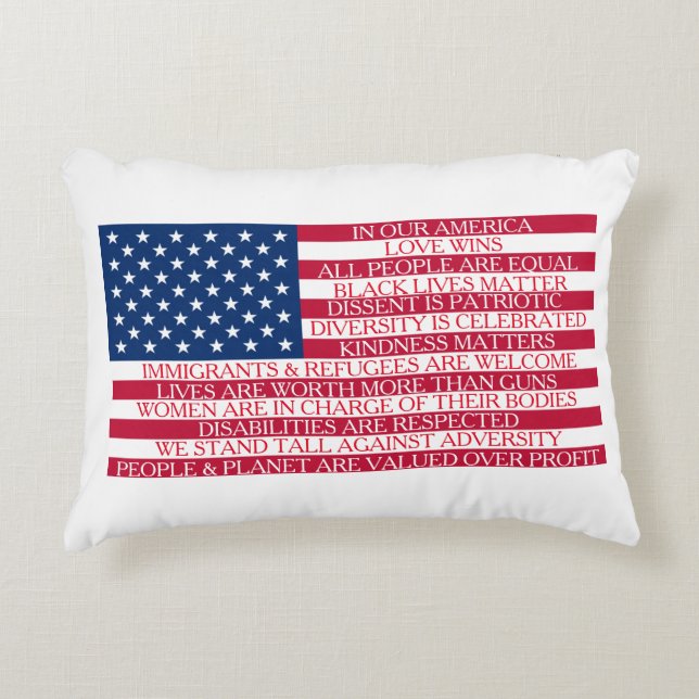 In unserem Amerika Kissen (Vorderseite)