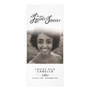 In unseren Herzen Beerdigung Programm weiß schwarz