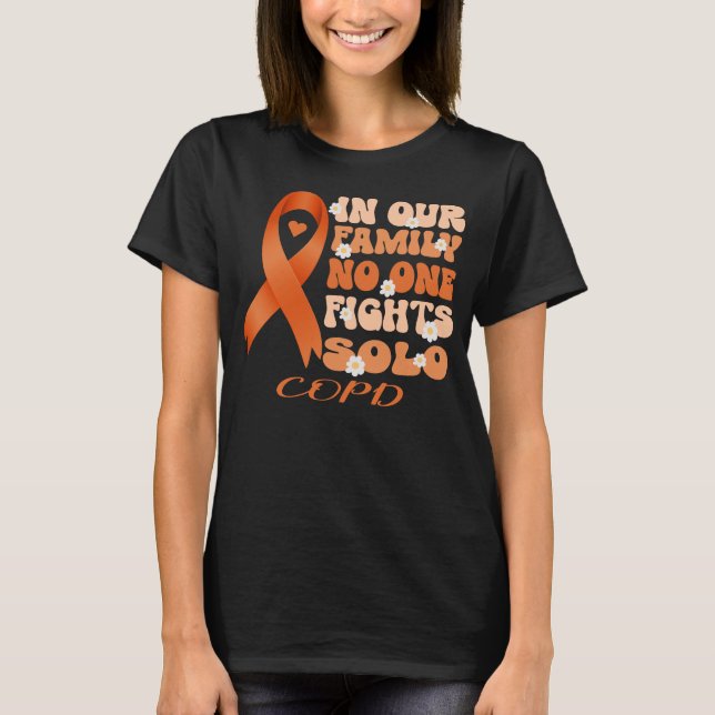 in unserer Familie niemand kämpft Solo-Copd T-Shirt (Vorderseite)