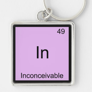 In - Unvorstellbar Lustiges Chemie-Element-Symbol Schlüsselanhänger