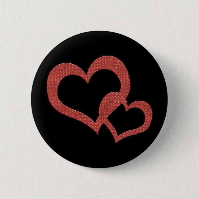 In Verbindung stehende rote Herzen Button (Vorderseite)