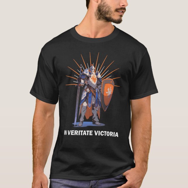 IN VERITATE VICTORIA Knights Templar Motto T-Shirt (Vorderseite)