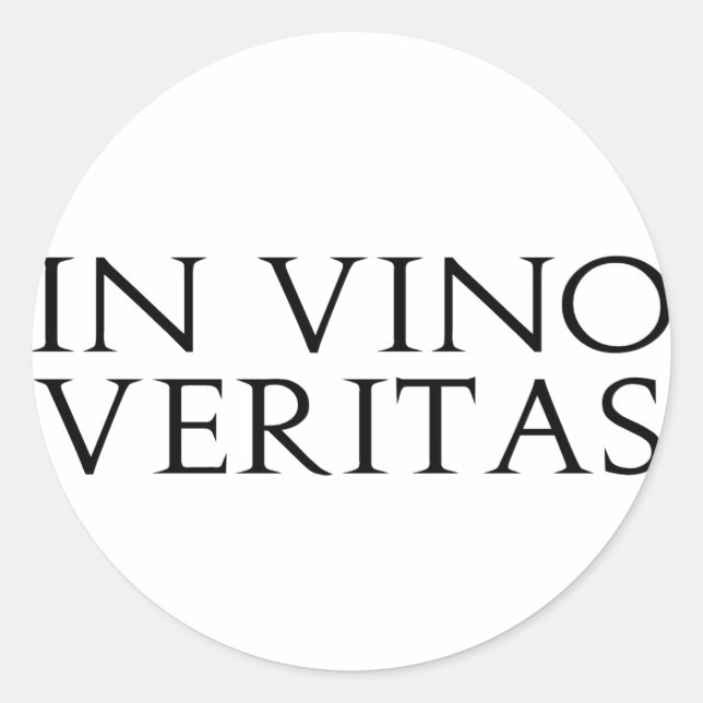 In Vino Veritas Aufkleber (Vorderseite)