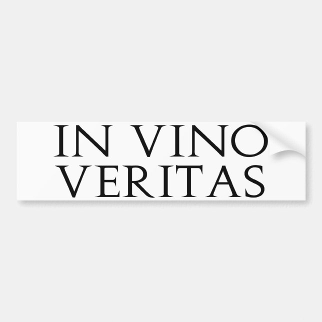 In Vino Veritas Autoaufkleber (Vorne)