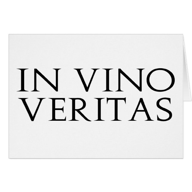 In vino veritas carte (Devant horizontal)