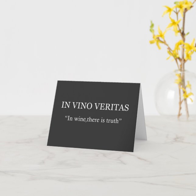 In vino veritas karte (Gelbe Blume)