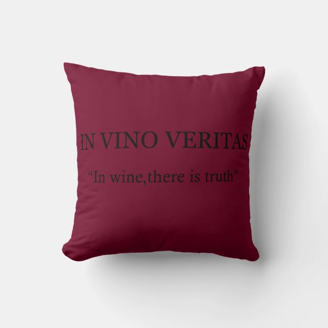In vino veritas kissen (Vorderseite)