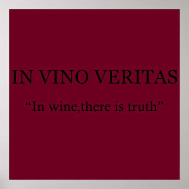 In vino veritas poster (Vorne)