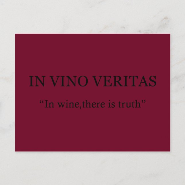 In vino veritas postkarte (Vorderseite)