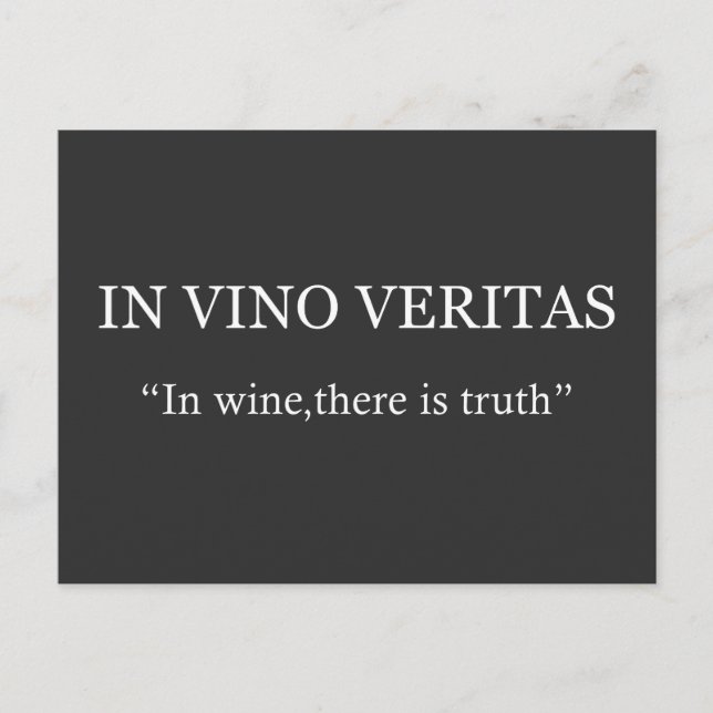 In vino veritas postkarte (Vorderseite)