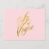 In Vogue Quote Imitate Gold Foil Metallic Mode