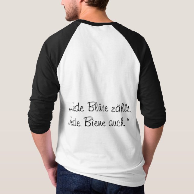 In voller Blüte – Basic 3/4 Ärmel Raglanshirt T-Shirt (Rückseite)