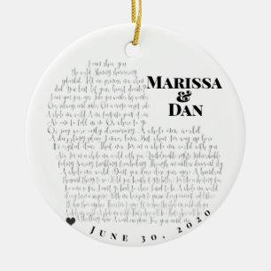 In Whole New World Love Engagement Keramik Ornament