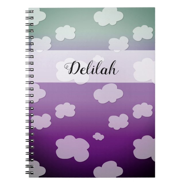 In Wolken - Muster Notizblock (Vorderseite)