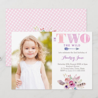 In zwei der Wilden Bohemischen 2. Geburtstag Party Einladung