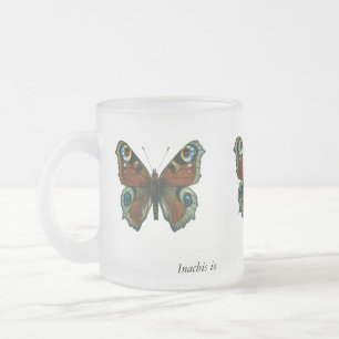 Inachis io - Die europäische Pfauenschmetterling Mattglastasse