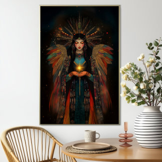 Inanna Sumerische Göttin Art Nouveau Fantasy Poster