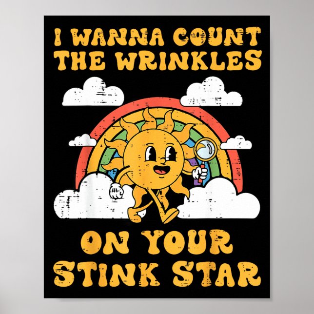 Inappropriate I W Count Wrinkles Funny Humor Men W Poster (Vorne)
