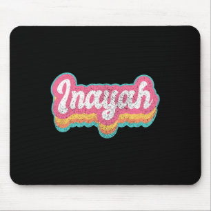 Inayah Vorname Mädchen Vintage 70er 80er Personali Mousepad