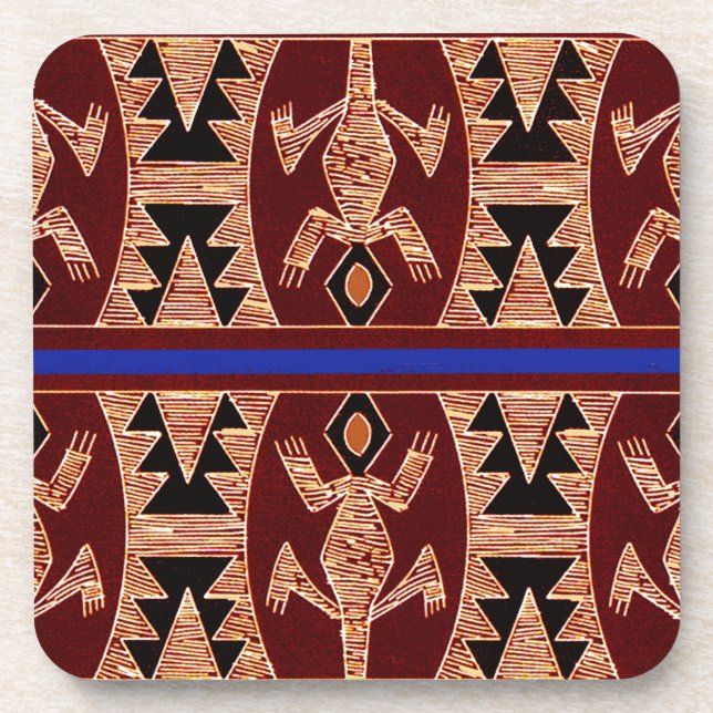 Inca Geckos Getränkeuntersetzer (Vorderseite)