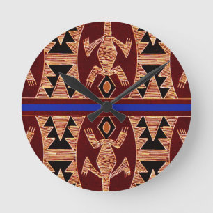 Inca-Geckos Runde Wanduhr