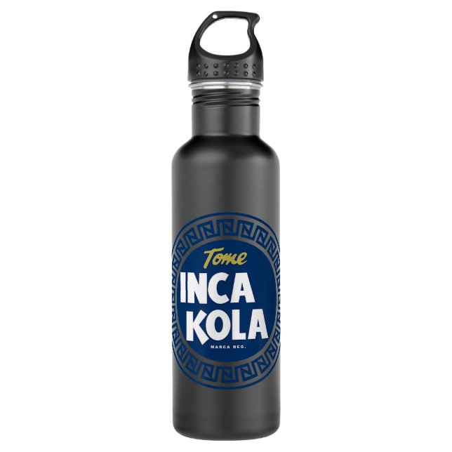 Inca Kola Peru Golden Kola Bubblegum Creme Soda Edelstahlflasche (Vorderseite)