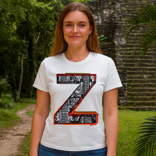 Inca Letter Z Artistic Schriftart T - Shirt