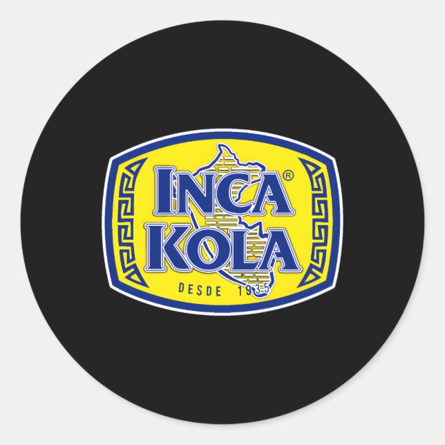 Inca Peru Golden Kola Bubblegum Runder Aufkleber (Vorderseite)