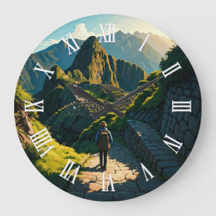 Inca-Trail Peru Machu Picchu Wanderung Große Wanduhr