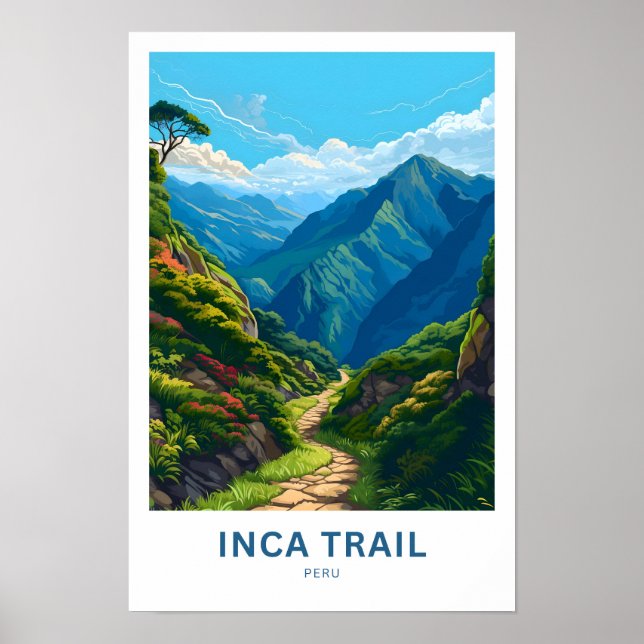Inca Trail Peru Travel Print Poster (Vorne)