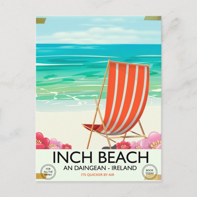 Inch Beach, An Daingean - Ireland Reiseplakat Postkarte (Vorderseite)