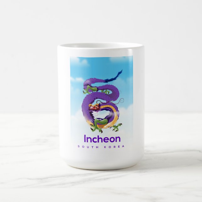 Incheon Südkorea Dragon Kaffeetasse (Mittel)