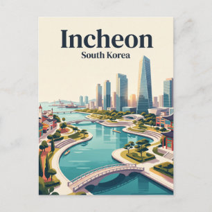 Incheon Südkorea Postkarte
