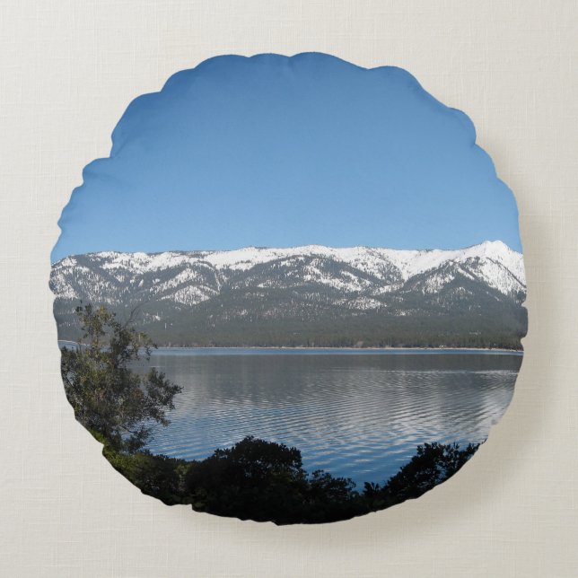 Incline Village, North Shore Lake Tahoe Rundes Kissen (Vorderseite)