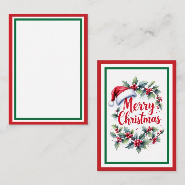 Include A Personal Note with your Christmas Gift Mitteilungskarte (Vorne/Hinten)