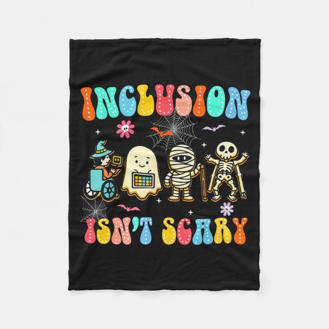 Inclusion Isn't Y Halloween Sped Teacher Women Men Fleecedecke (Vorderseite)