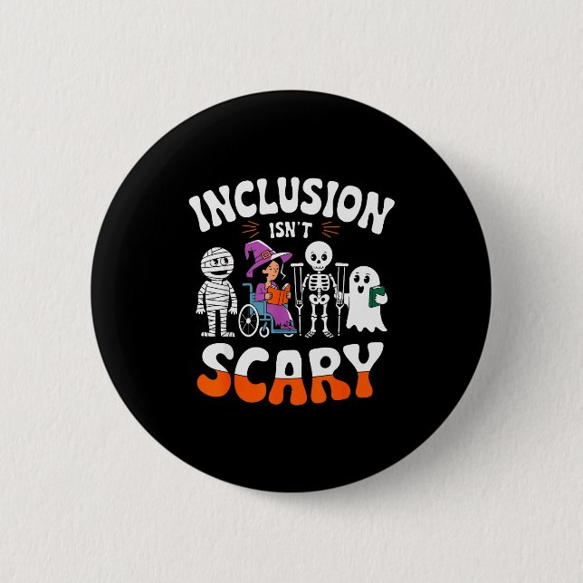 Inclusion Isn't Y Sped Halloween Special Education Button (Vorderseite)