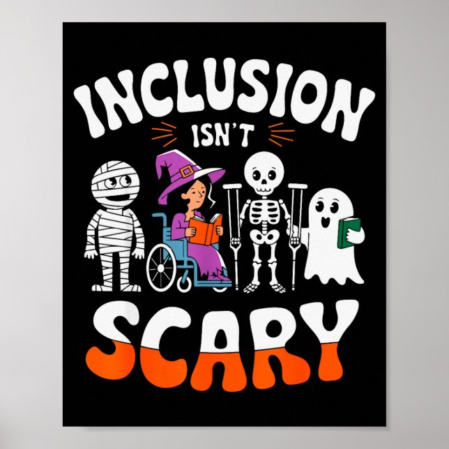 Inclusion Isn't Y Sped Halloween Special Education Poster (Vorne)
